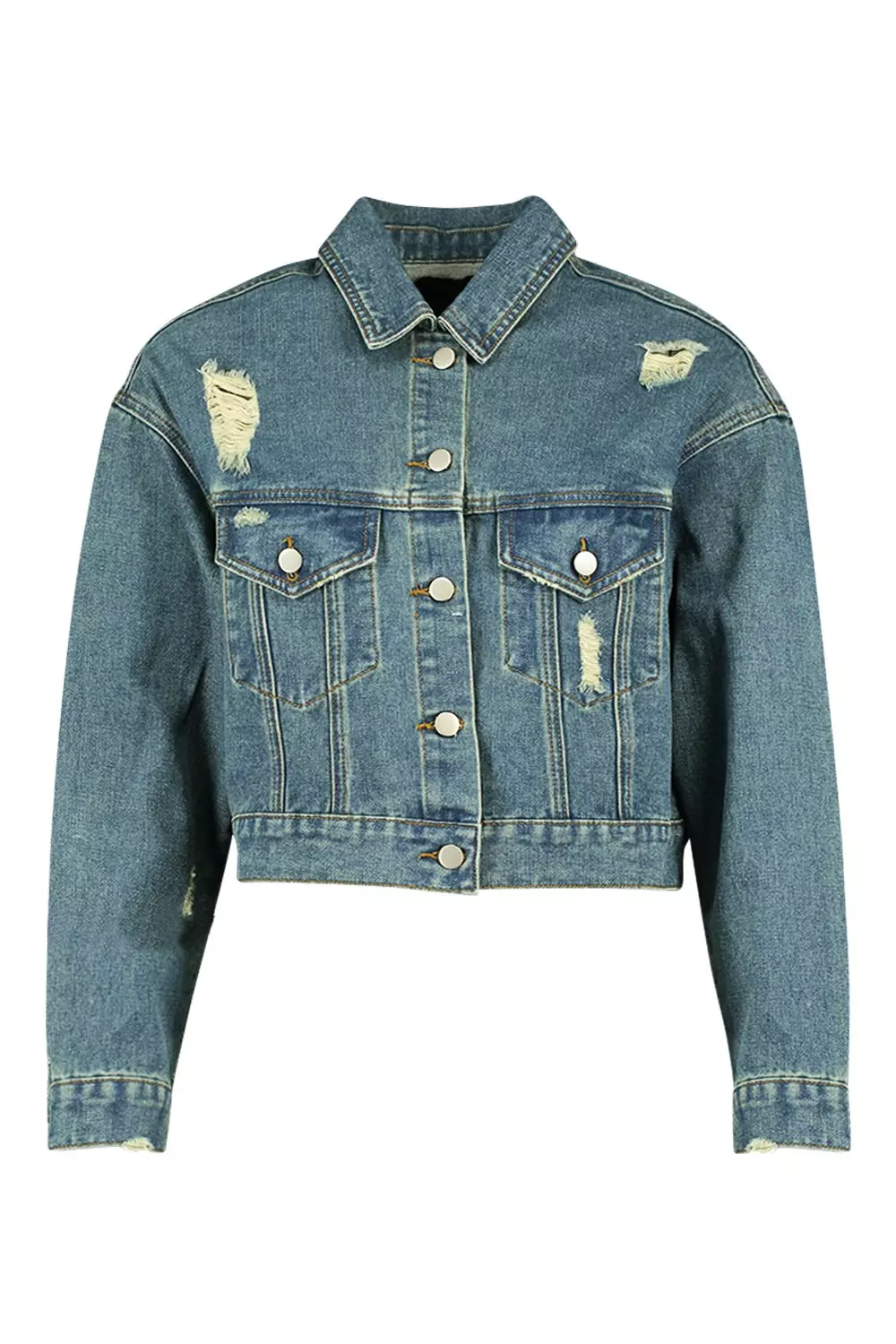 Short cropped clearance denim jacket